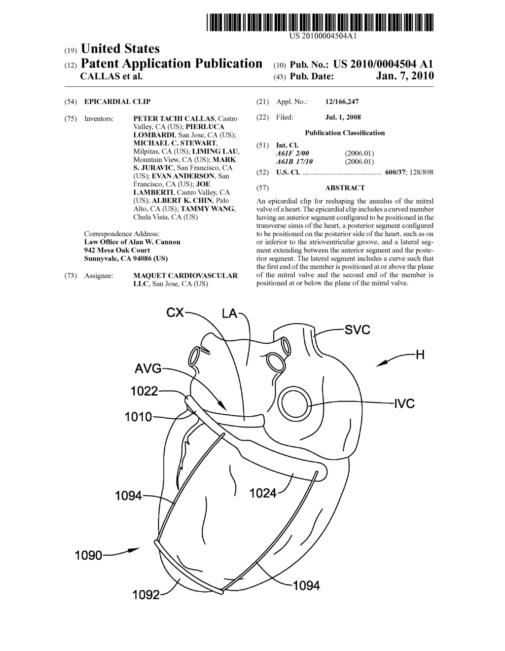 EPICARDIAL CLIP - diagram, schematic, and image 01