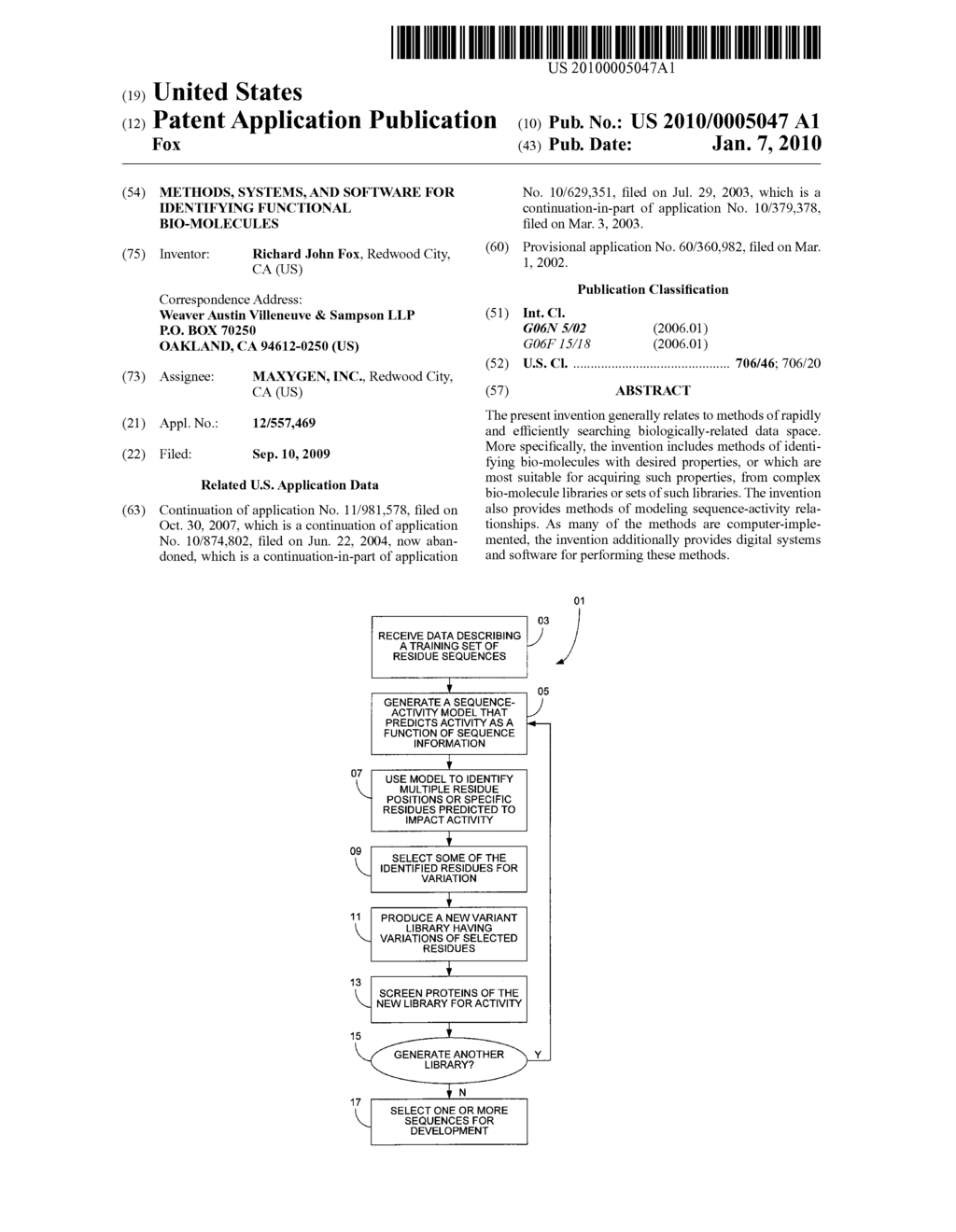 Methods, Systems, and Software for Identifying Functional Bio-Molecules - diagram, schematic, and image 01