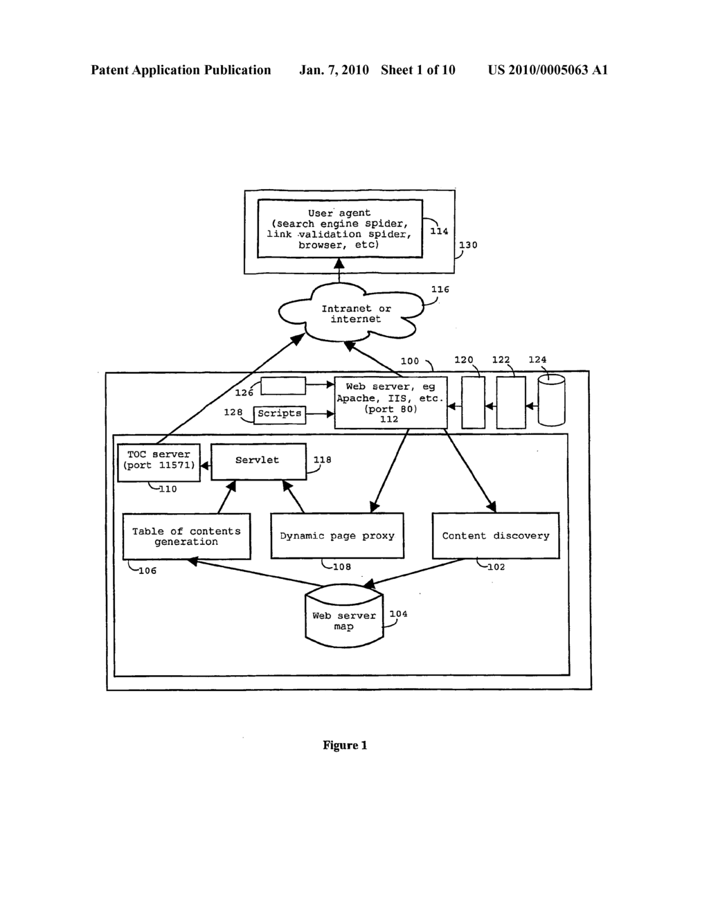 Link generation system to allow indexing of dynamically generated server site content - diagram, schematic, and image 02