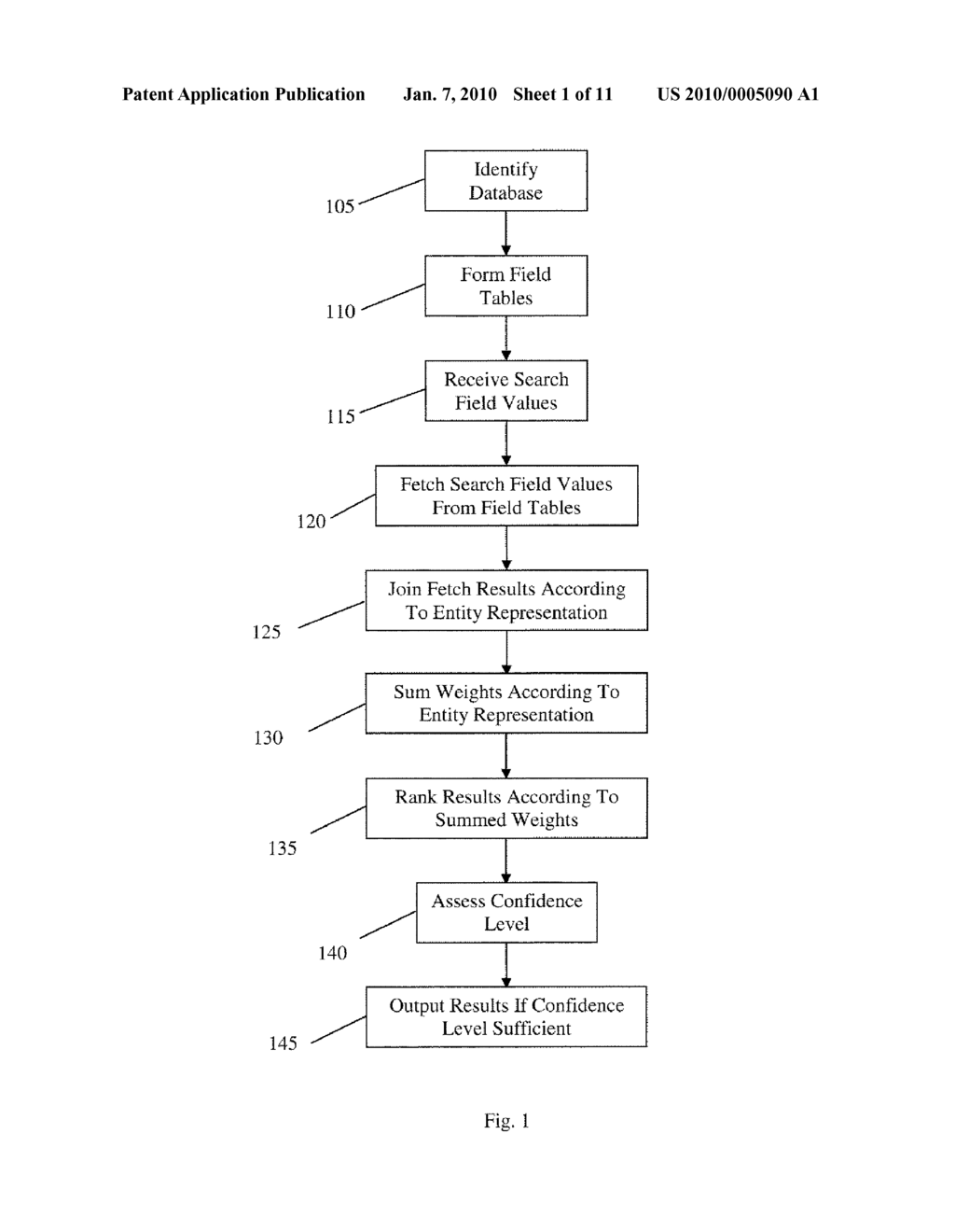 STATISTICAL MEASURE AND CALIBRATION OF SEARCH CRITERIA WHERE ONE OR BOTH OF THE SEARCH CRITERIA AND DATABASE IS INCOMPLETE - diagram, schematic, and image 02