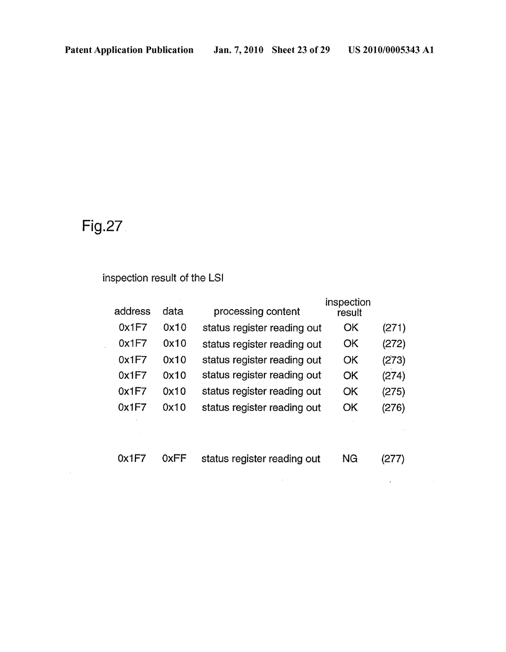 PERIPHERAL DEVICE, INTEGRATED CIRCUIT FOR PERIPHERAL DEVICE AND METHOD FOR ANALYZING FAILURE OF PERIPHERAL DEVICE - diagram, schematic, and image 24