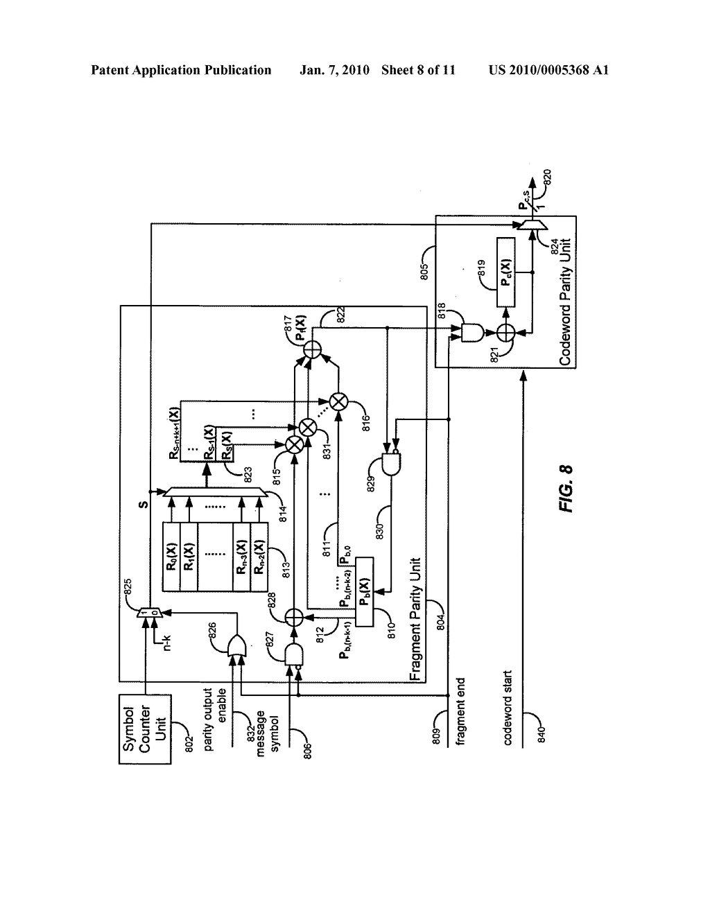 ENCODER OF CYCLIC CODES FOR PARTIALLY WRITTEN CODEWORDS IN FLASH MEMORY - diagram, schematic, and image 09