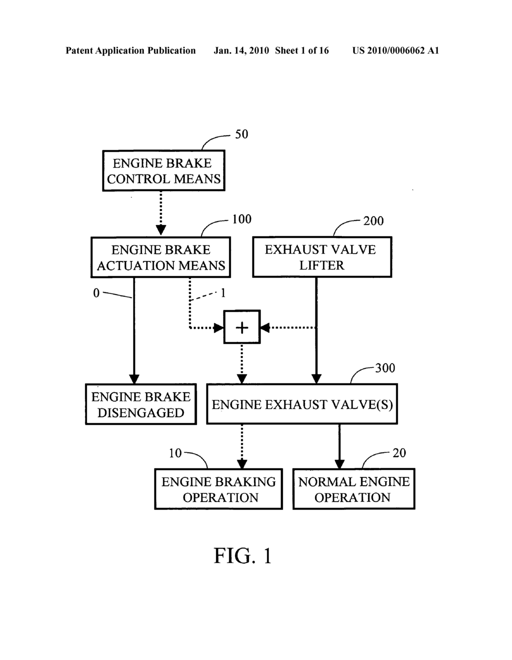 Engine braking apparatus with mechanical linkage and lash adjustment - diagram, schematic, and image 02