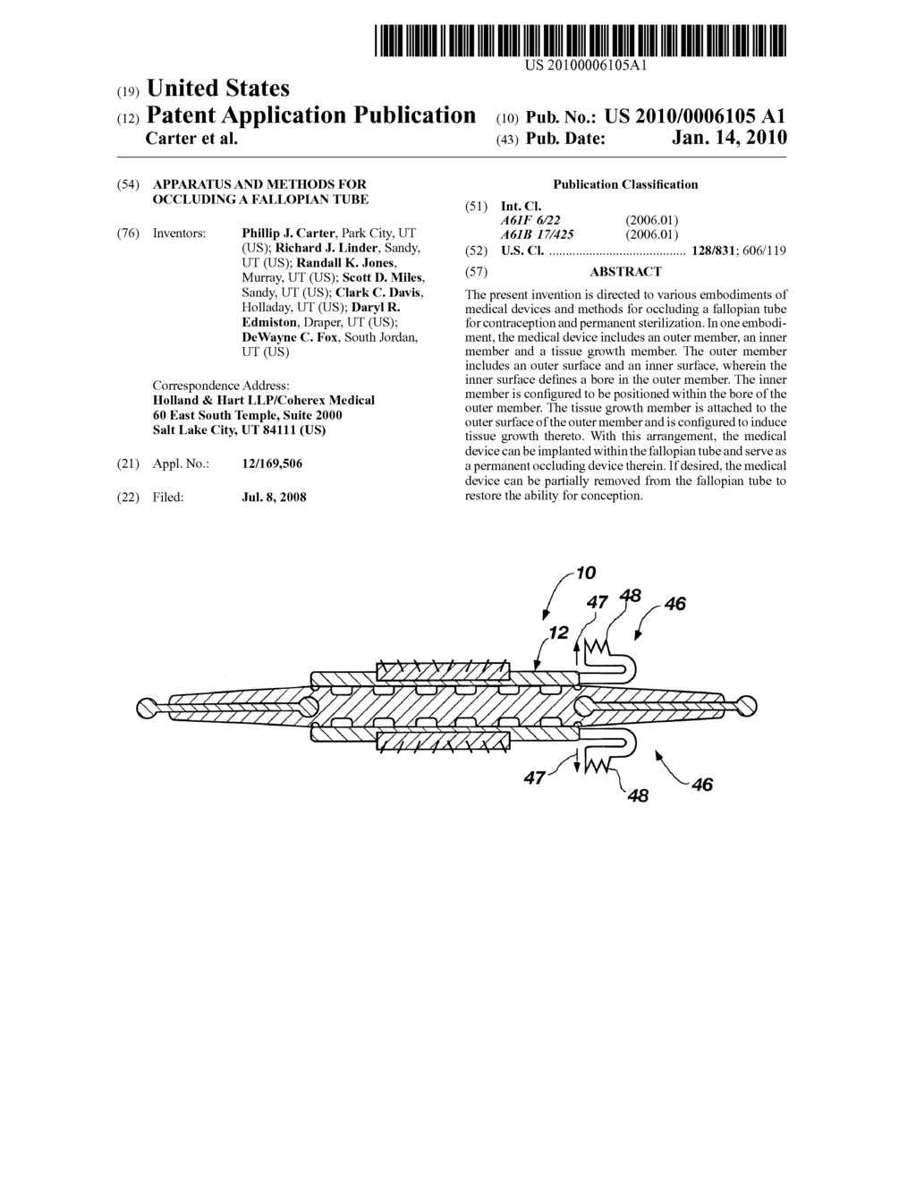 APPARATUS AND METHODS FOR OCCLUDING A FALLOPIAN TUBE - diagram, schematic, and image 01