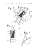 COLLAPSIBLE PLATFORM ASSEMBLY FOR AN EXTENSION LADDER diagram and image