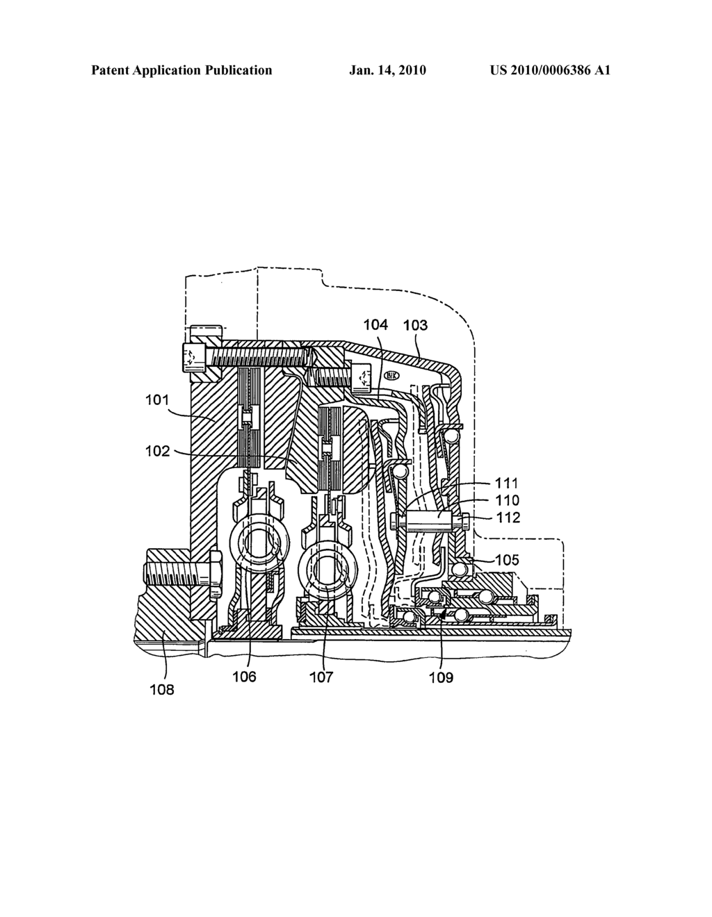 Twin clutch system for a transmission, particularly for a twin clutch transmission - diagram, schematic, and image 02