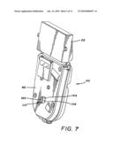 APPARATUS FOR HANDS-FREE DISPENSING OF A MEASURED QUANTITY OF MATERIAL diagram and image