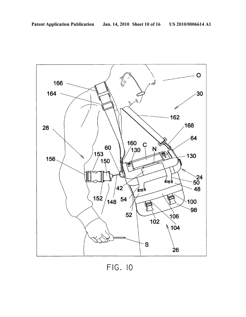 Hands free case for mobile personal computers - diagram, schematic, and image 11