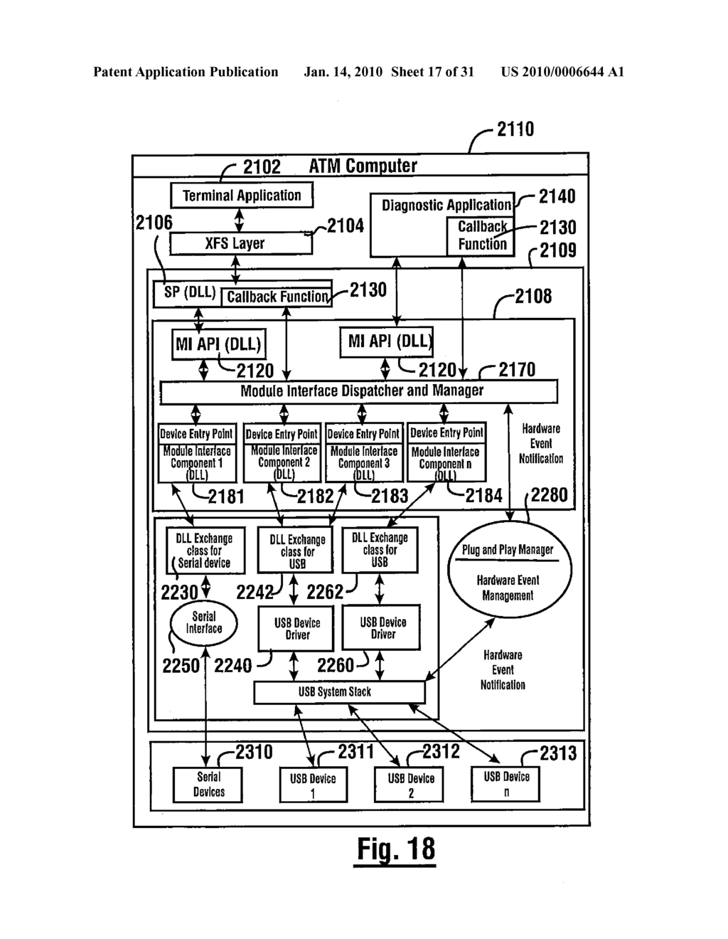 Automated banking machine that operates responsive to data read from data bearing records and diagnostic method - diagram, schematic, and image 18