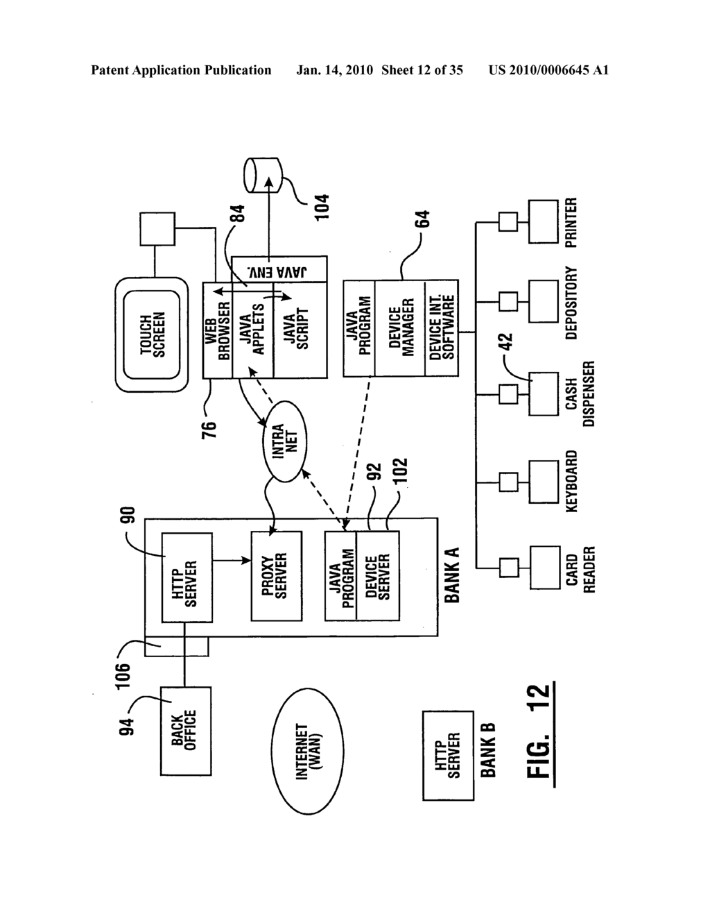 Method of authorizing automated banking machine use responsive to user data read from data bearing records - diagram, schematic, and image 13