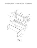 CONCRETE BLOCK MACHINE HAVING A CONTROLLABLE CUTOFF BAR diagram and image