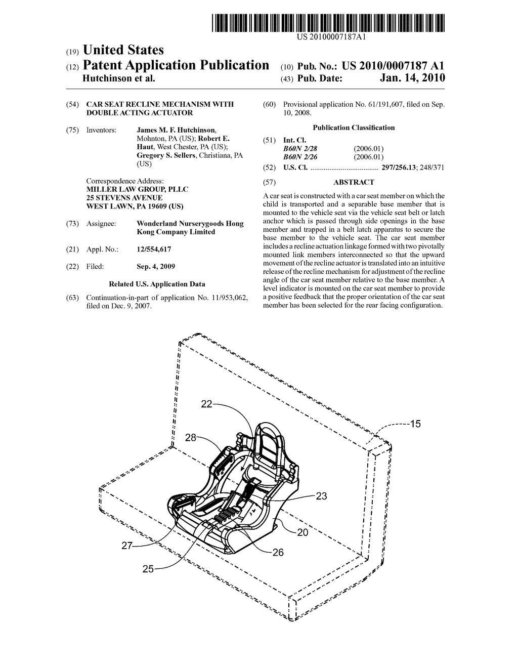 Car Seat Recline Mechanism with Double Acting Actuator - diagram, schematic, and image 01