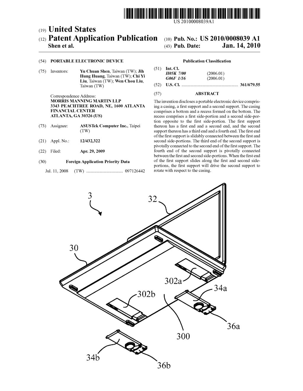 PORTABLE ELECTRONIC DEVICE - diagram, schematic, and image 01