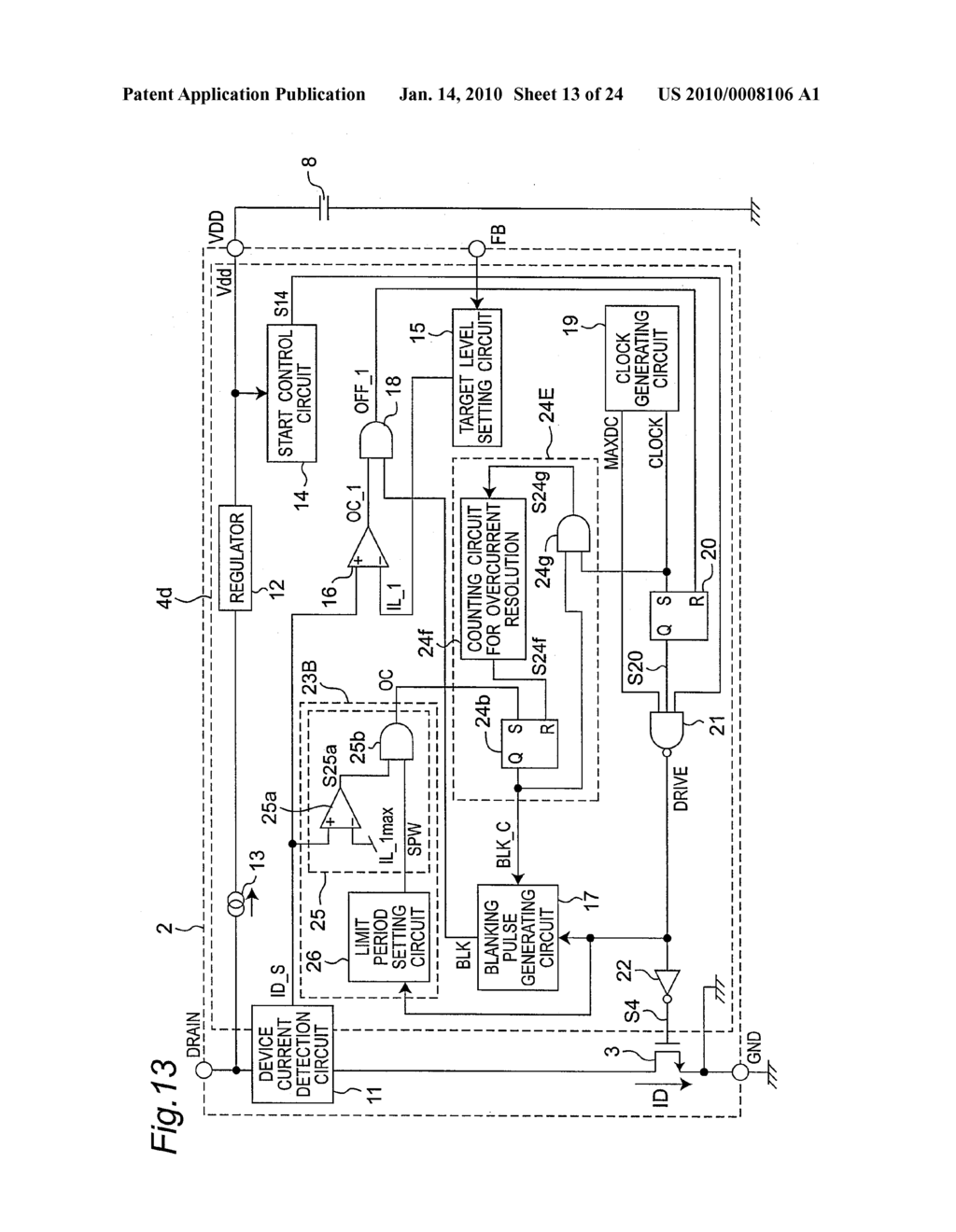 SWITCHING CONTROL CIRCUIT, SEMICONDUCTOR DEVICE AND SWITCHING POWER SOURCE APPARATUS - diagram, schematic, and image 14