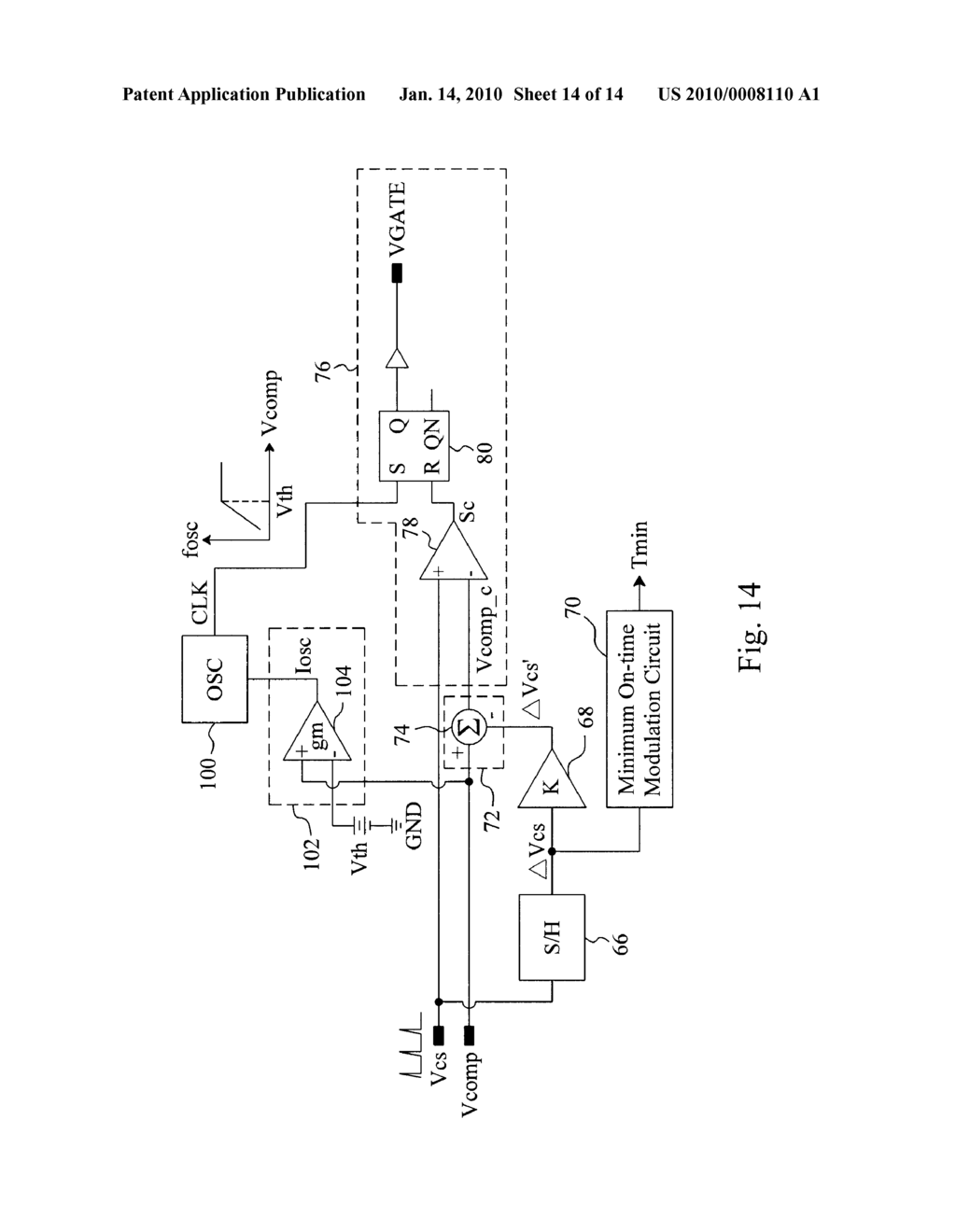 CONTROL CIRCUIT AND METHOD FOR A FLYBACK POWER CONVERTER - diagram, schematic, and image 15