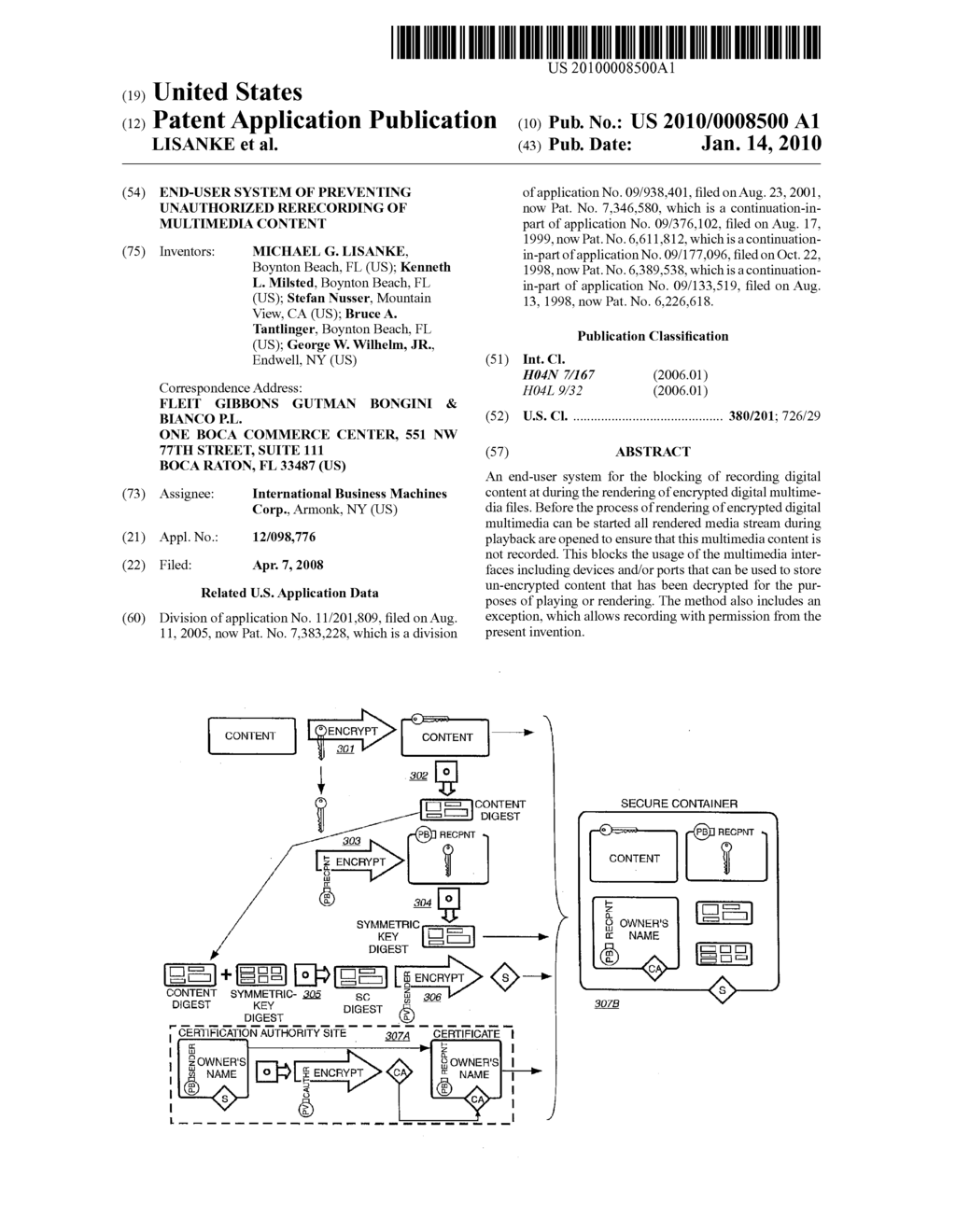 END-USER SYSTEM OF PREVENTING UNAUTHORIZED RERECORDING OF MULTIMEDIA CONTENT - diagram, schematic, and image 01