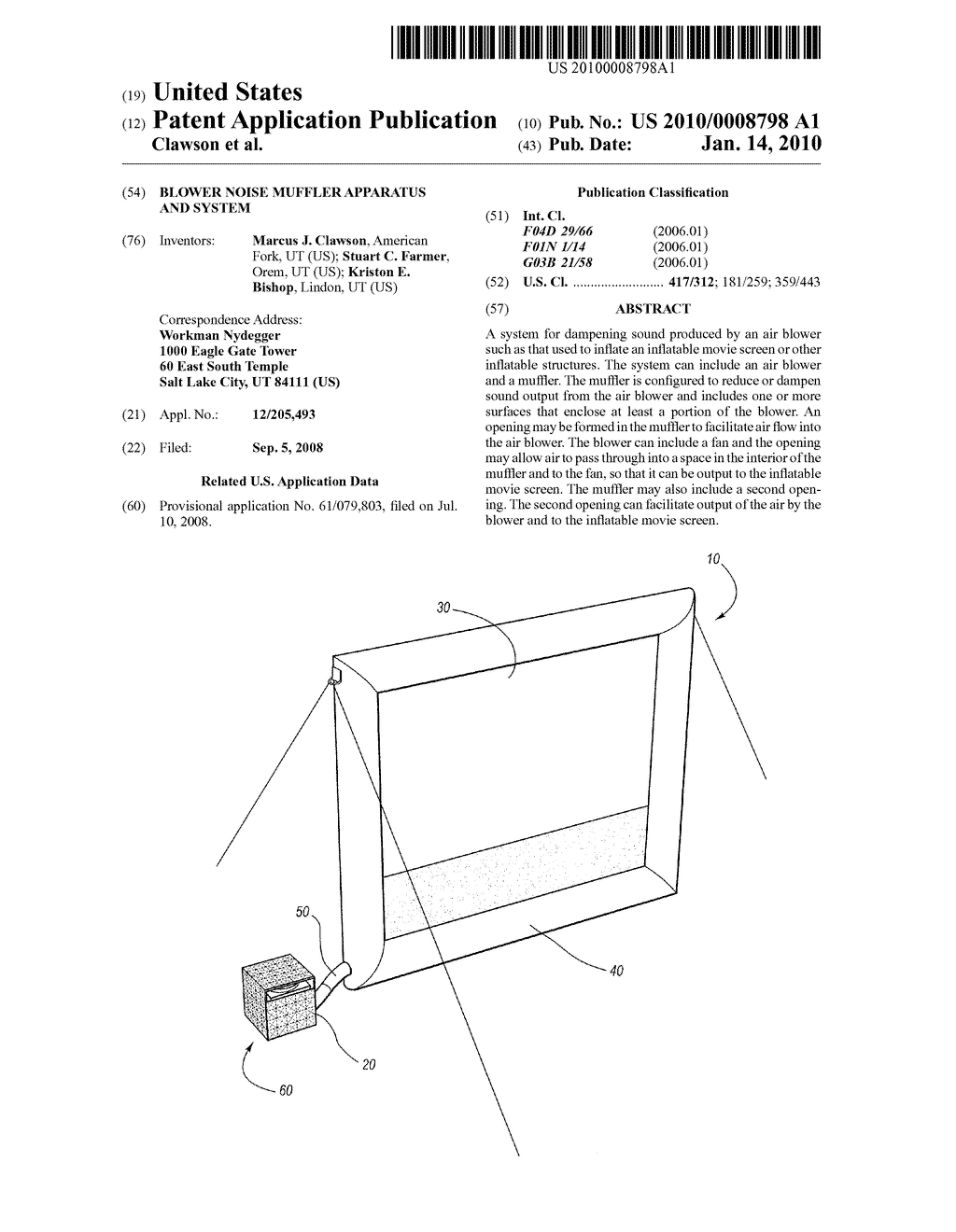 BLOWER NOISE MUFFLER APPARATUS AND SYSTEM - diagram, schematic, and image 01