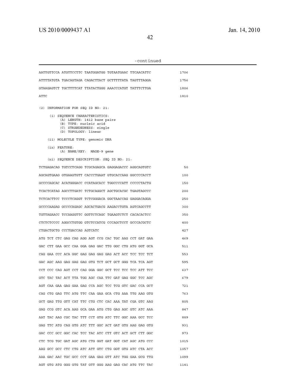 Isolated proteins MAGE-4 and MAGE-41 - diagram, schematic, and image 60