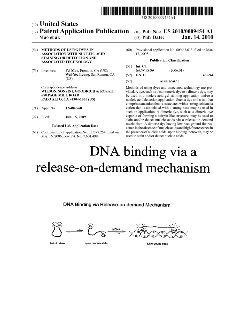 METHODS OF USING DYES IN ASSOCIATION WITH NUCLEIC ACID STAINING OR DETECTION AND ASSOCIATED TECHNOLOGY - diagram, schematic, and image 01