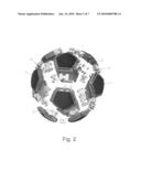 Ball Segment and Coupling Elements which are used to form a functional ball diagram and image