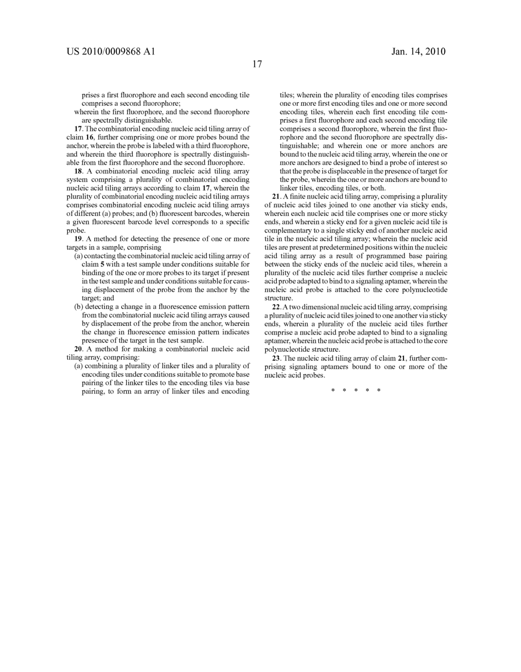 Self-Assembled Combinatorial Encoding Nanoarrays for Multiplexed Biosensing - diagram, schematic, and image 23