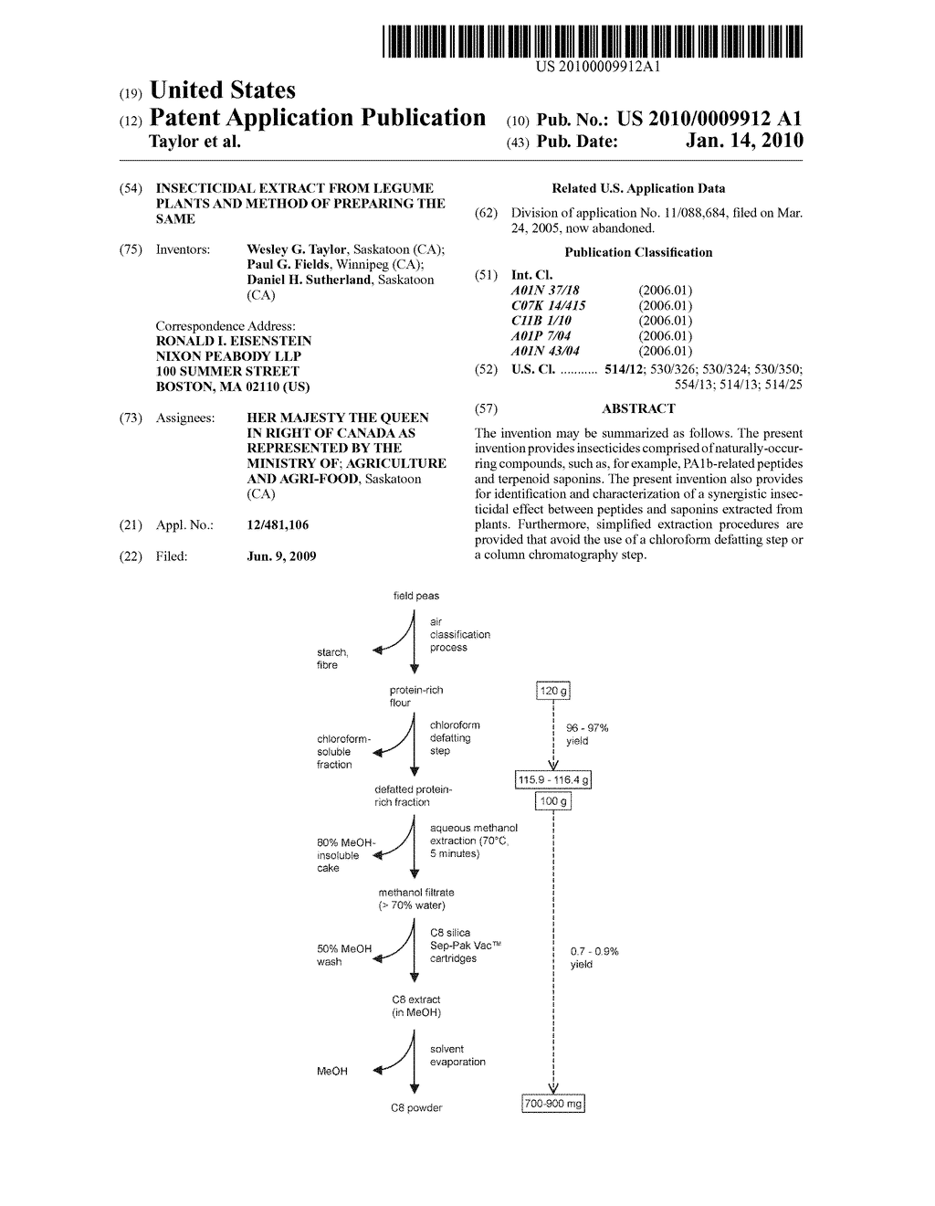 INSECTICIDAL EXTRACT FROM LEGUME PLANTS AND METHOD OF PREPARING THE SAME - diagram, schematic, and image 01