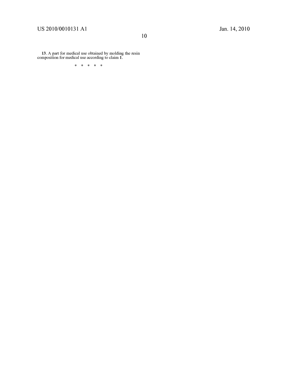 Resin composition for medical use, resin pellets and part for medical use - diagram, schematic, and image 11