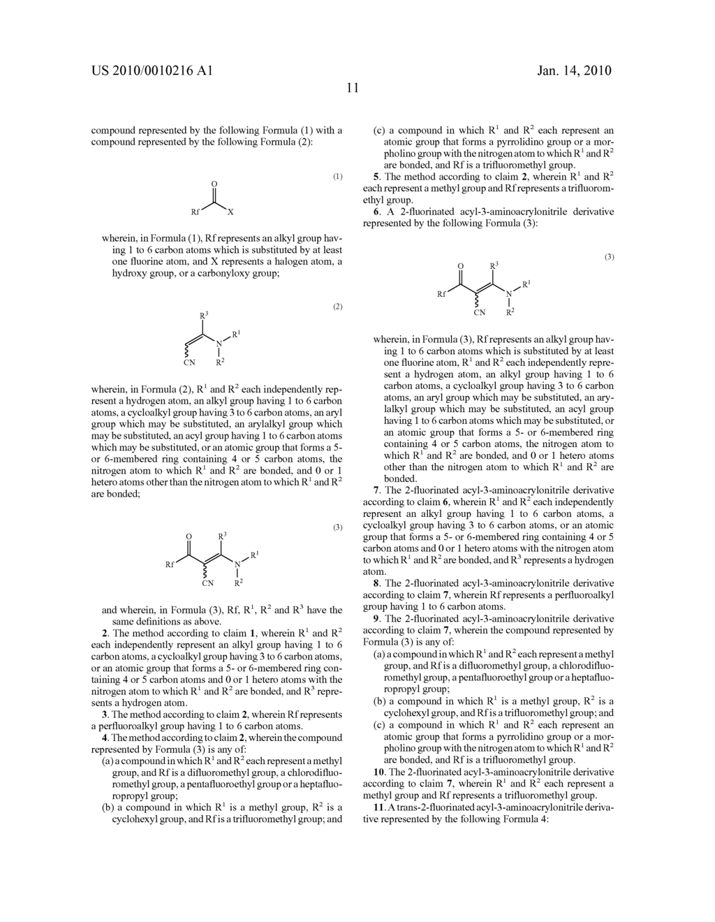 2-FLUORINATED ACYL-3-AMINOACRYLONITRILE DERIVATIVE AND METHOD FOR PRODUCING THE SAME - diagram, schematic, and image 14