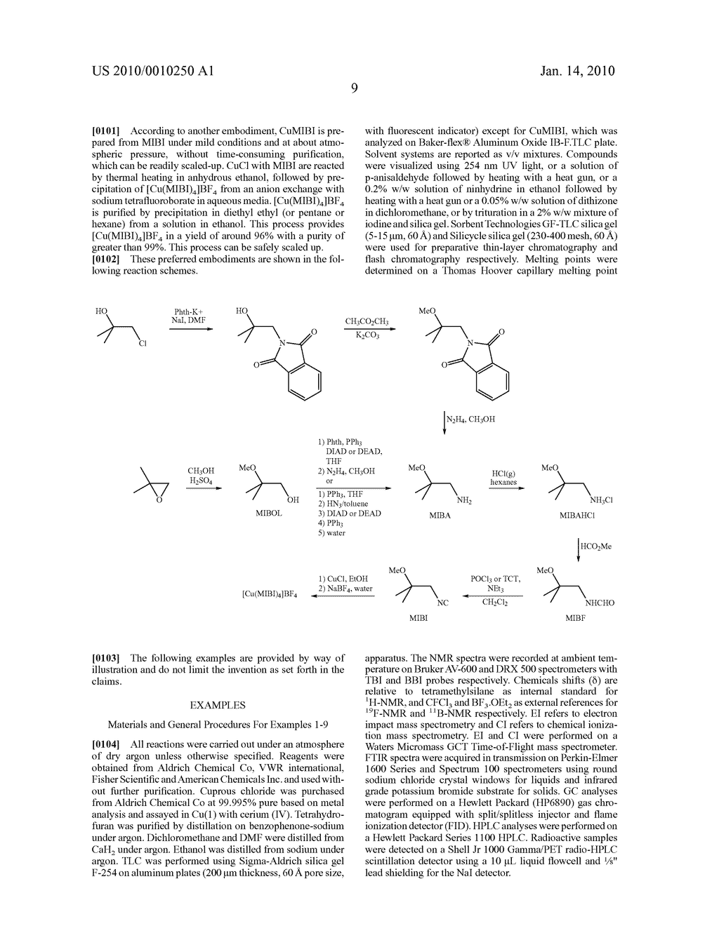 METHODS FOR PREPARING 2-METHOXYISOBUTYLISONITRILE AND TETRAKIS(2-METHOXYISOBUTYLISONITRILE)COPPER(I) TETRAFLUOROBORATE - diagram, schematic, and image 10