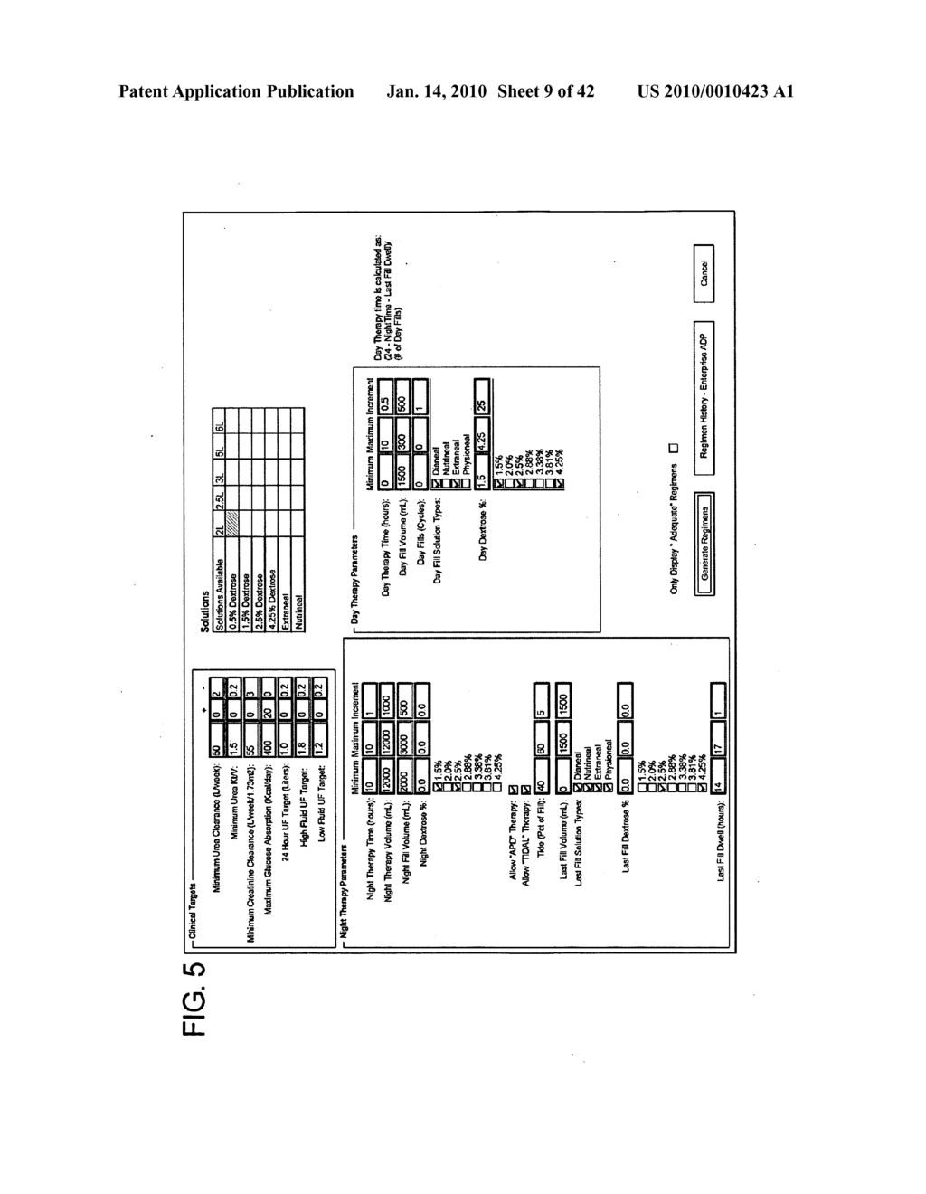 DIALYSIS SYSTEM HAVING FILTERING METHOD FOR DETERMINING THERAPY PRESCRIPTIONS - diagram, schematic, and image 10