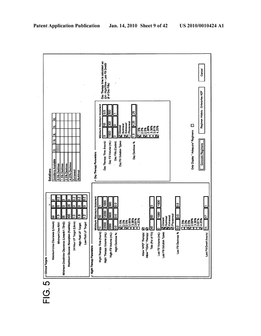 DIALYSIS SYSTEM HAVING REGIMEN GENERATION METHODOLOGY - diagram, schematic, and image 10