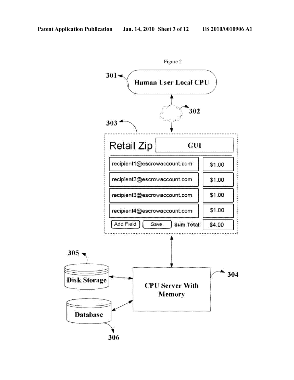 Point of sale payment method for multiple recipients using a digital payment service - diagram, schematic, and image 04