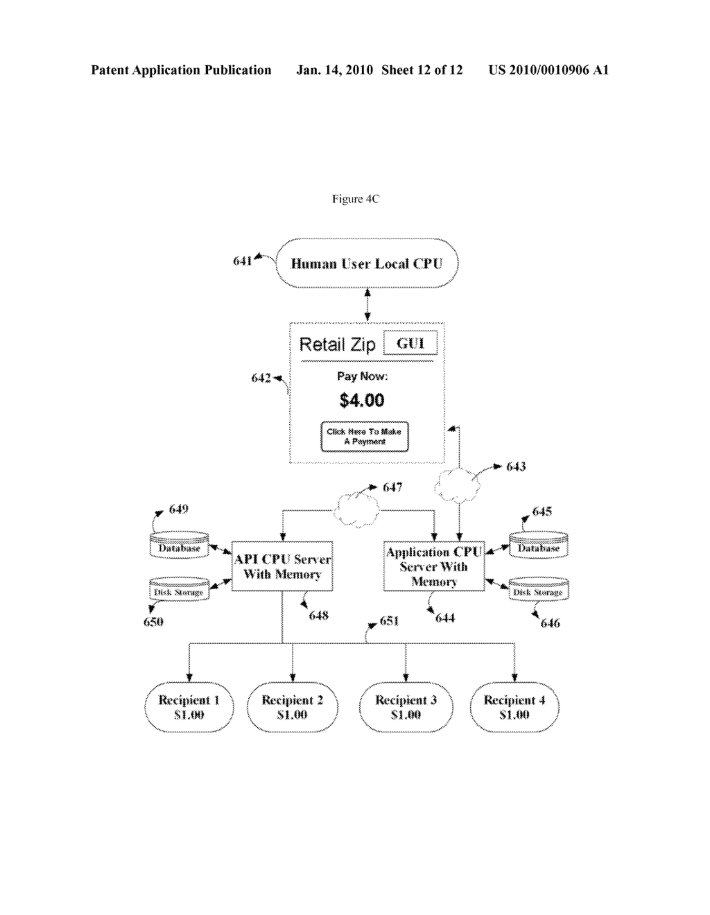 Point of sale payment method for multiple recipients using a digital payment service - diagram, schematic, and image 13