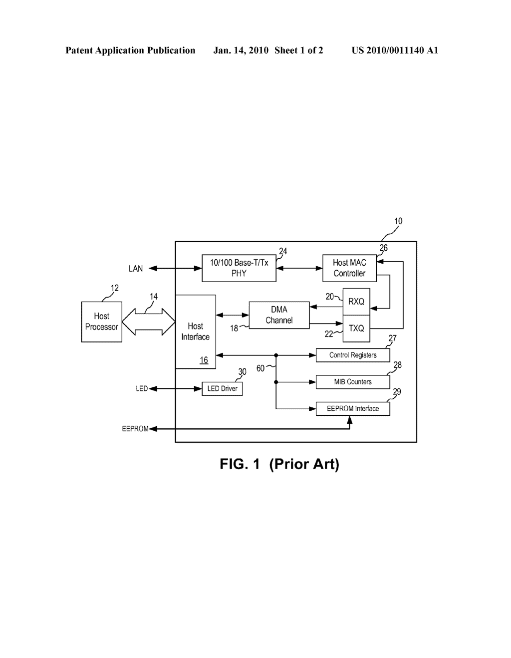 Ethernet Controller Using Same Host Bus Timing for All Data Object Access - diagram, schematic, and image 02