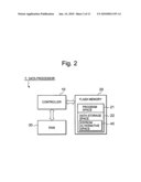 Data processor with flash memory, and method for accessing flash memory diagram and image