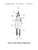 Gaseous or liquid fuel delivery spark plug diagram and image