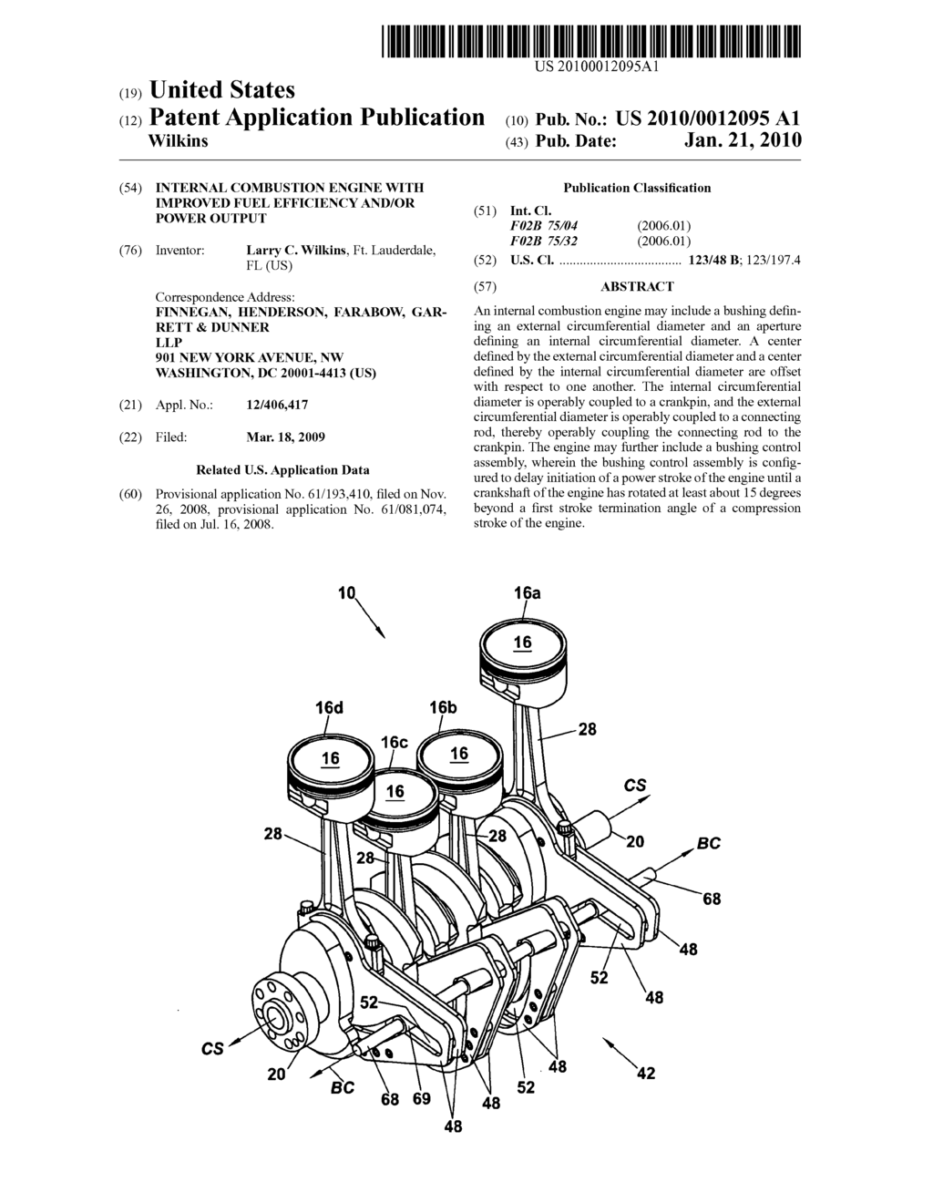 INTERNAL COMBUSTION ENGINE WITH IMPROVED FUEL EFFICIENCY AND/OR POWER OUTPUT - diagram, schematic, and image 01