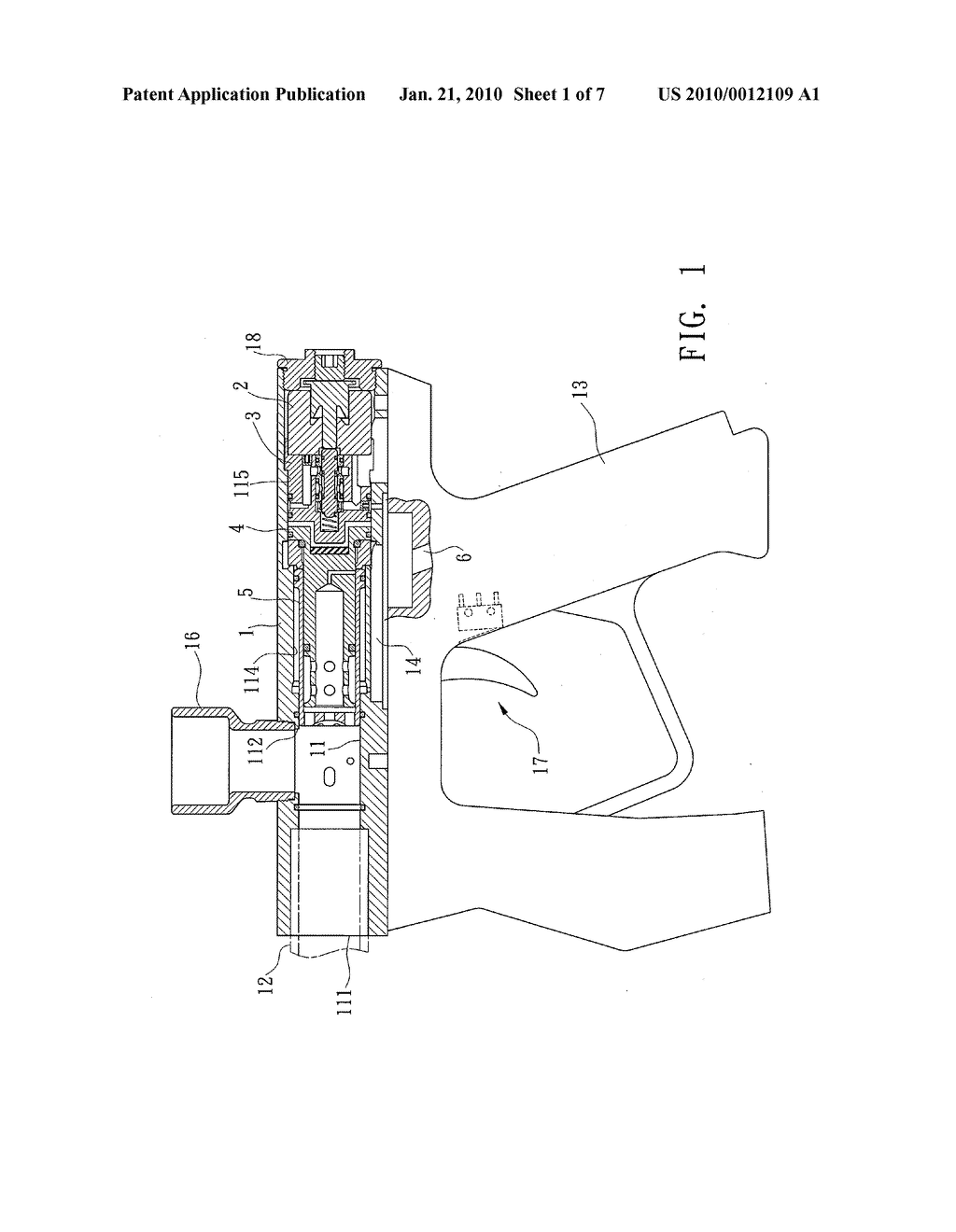 Firing mechanism for paintball gun - diagram, schematic, and image 02