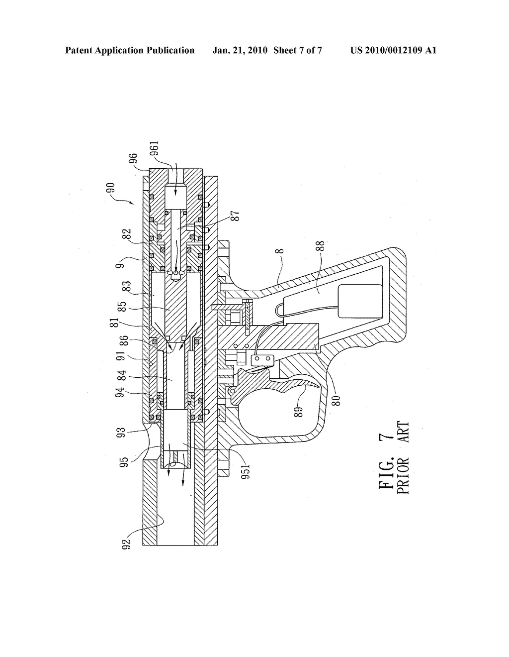 Firing mechanism for paintball gun - diagram, schematic, and image 08