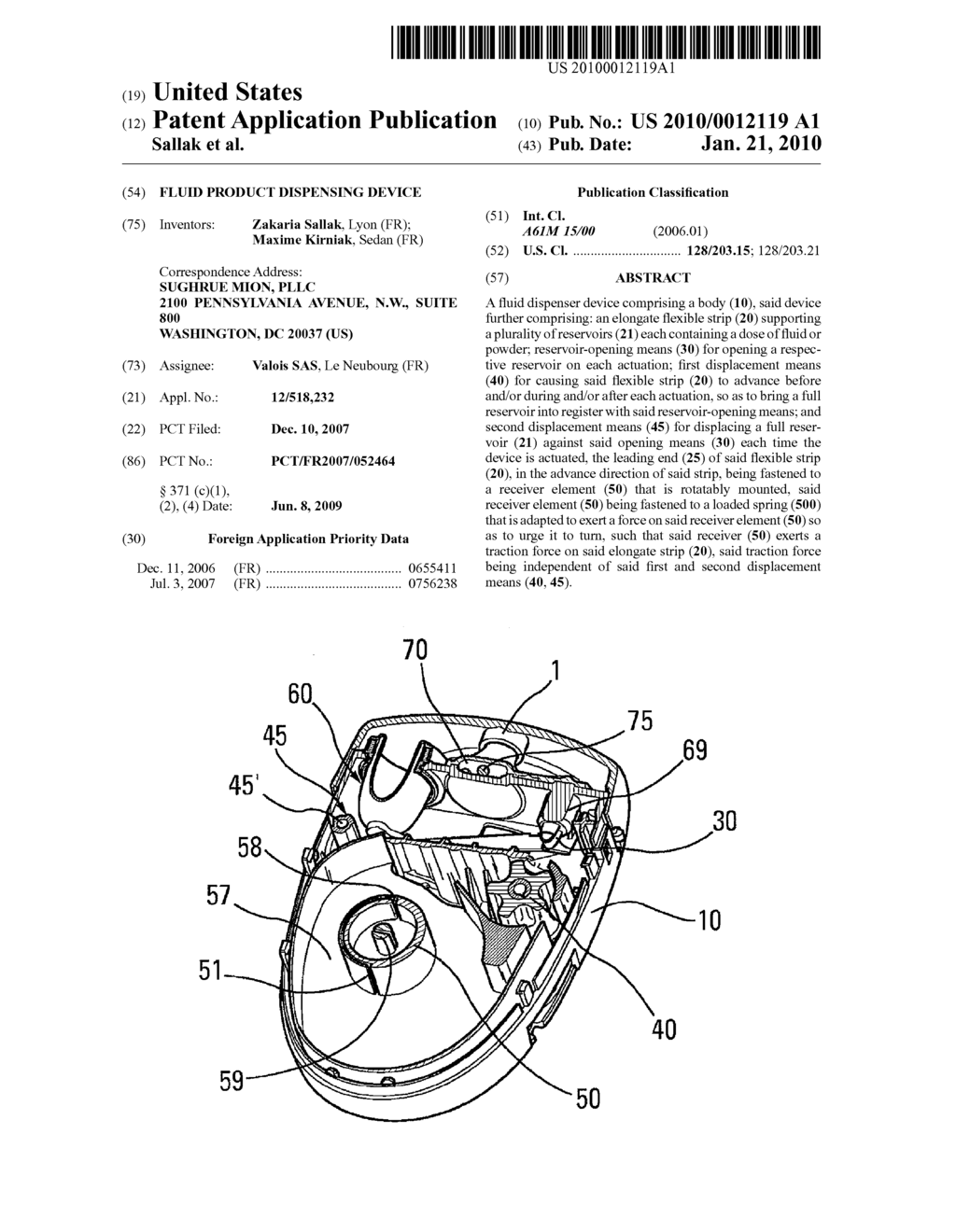 FLUID PRODUCT DISPENSING DEVICE - diagram, schematic, and image 01