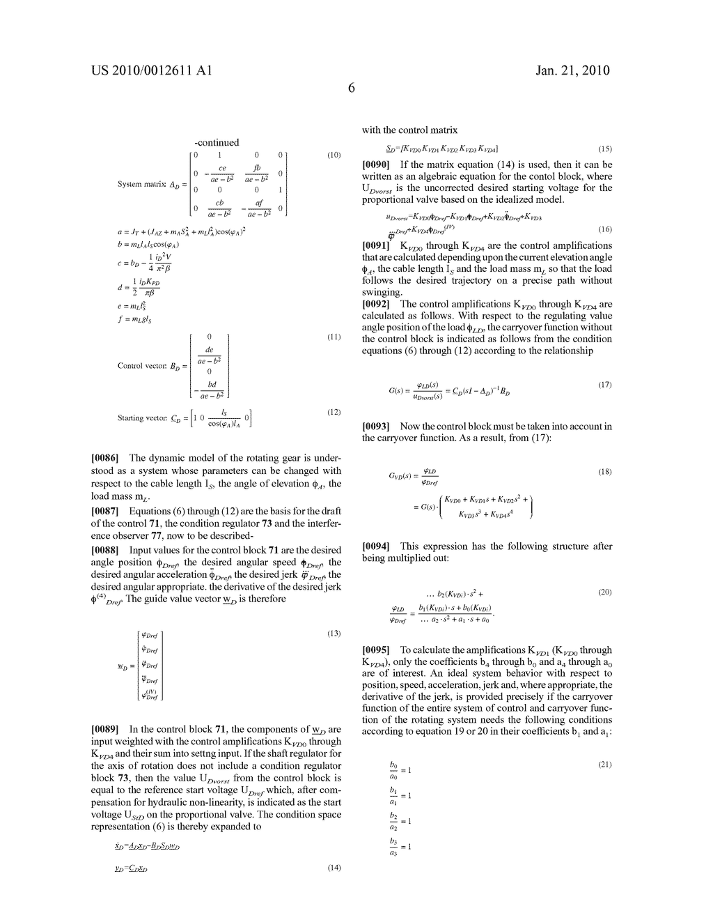 Crane or digger for swinging a load hanging on a support cable with damping of load oscillationsoo - diagram, schematic, and image 24