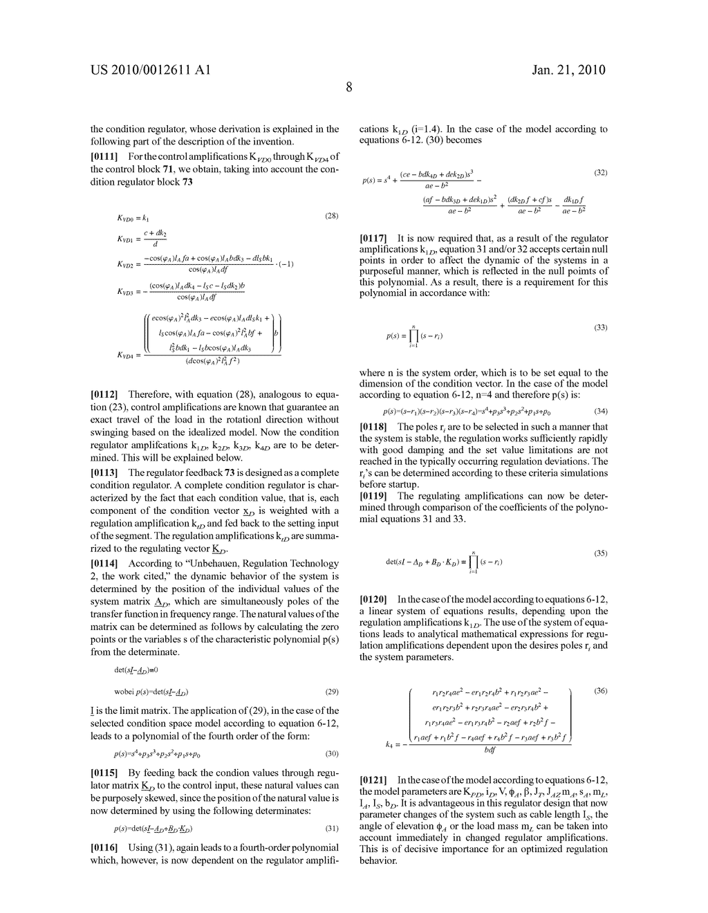 Crane or digger for swinging a load hanging on a support cable with damping of load oscillationsoo - diagram, schematic, and image 26