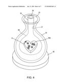 Vase with rotatable inner container diagram and image