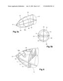 Aircraft with retracted front landing gear diagram and image