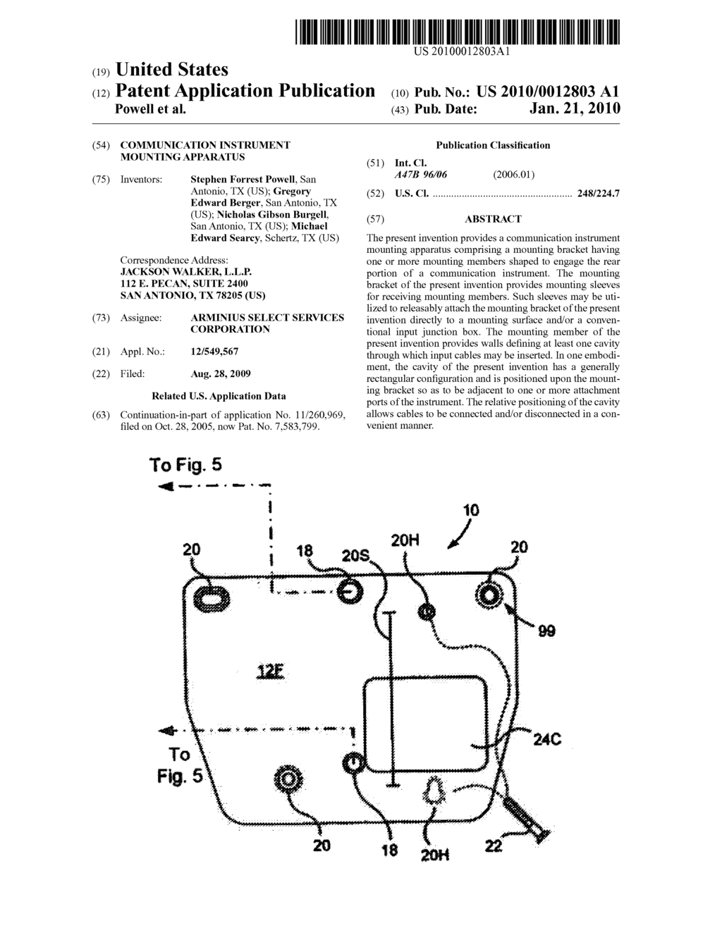 COMMUNICATION INSTRUMENT MOUNTING APPARATUS - diagram, schematic, and image 01