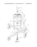 Mechanism of adjusting irradiating angle for a far infrared radiator diagram and image