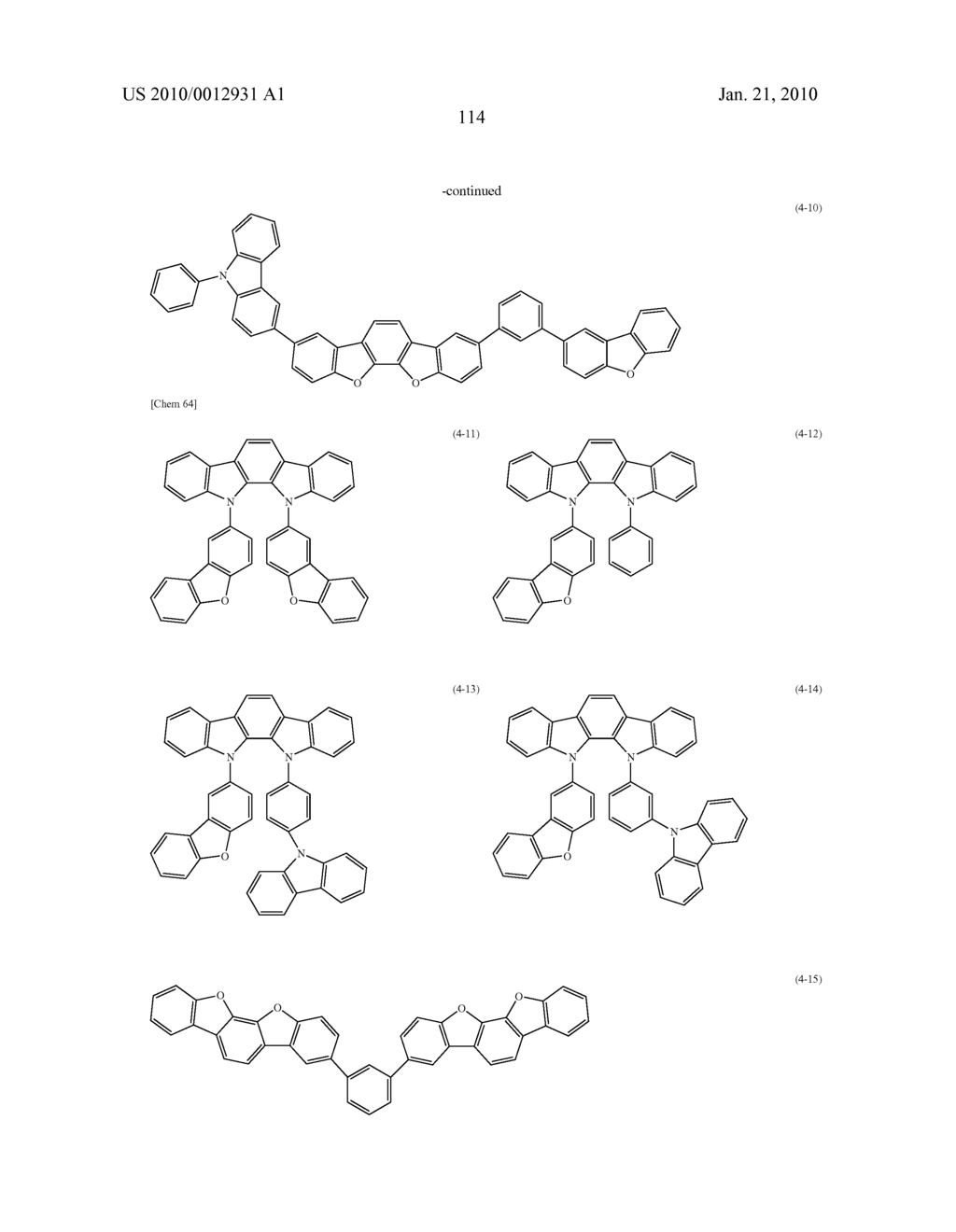 POLYCYCLIC COMPOUNDS AND ORGANIC ELECTROLUMINESCENCE DEVICE EMPLOYING THE SAME - diagram, schematic, and image 115