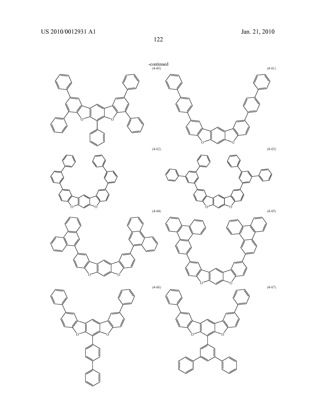 POLYCYCLIC COMPOUNDS AND ORGANIC ELECTROLUMINESCENCE DEVICE EMPLOYING THE SAME - diagram, schematic, and image 123