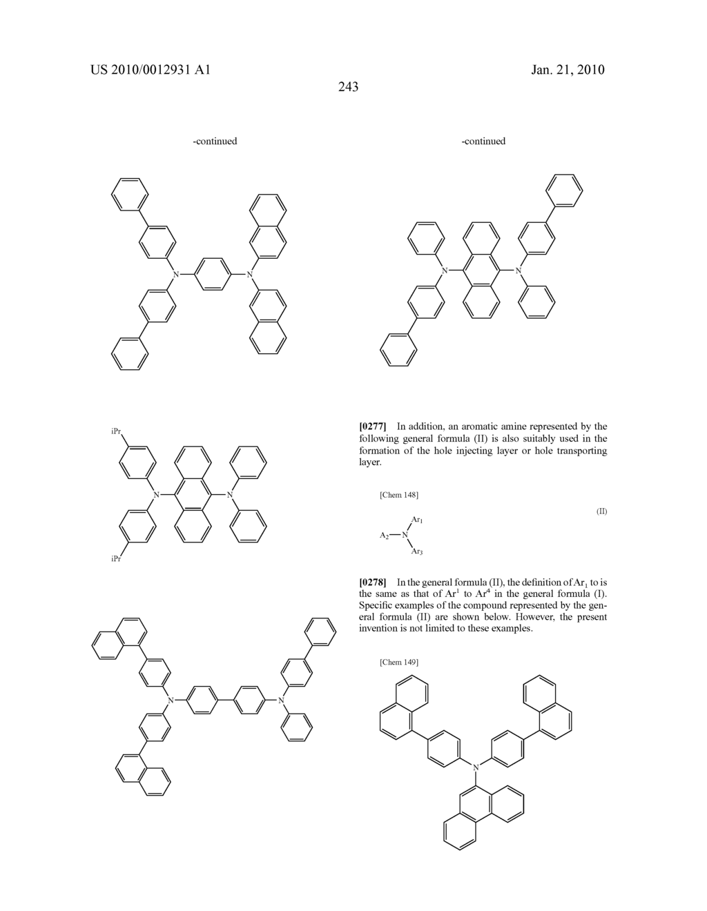 POLYCYCLIC COMPOUNDS AND ORGANIC ELECTROLUMINESCENCE DEVICE EMPLOYING THE SAME - diagram, schematic, and image 244