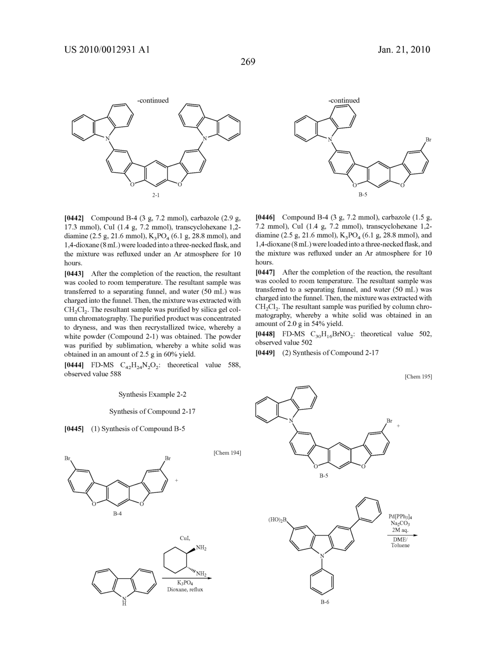 POLYCYCLIC COMPOUNDS AND ORGANIC ELECTROLUMINESCENCE DEVICE EMPLOYING THE SAME - diagram, schematic, and image 270